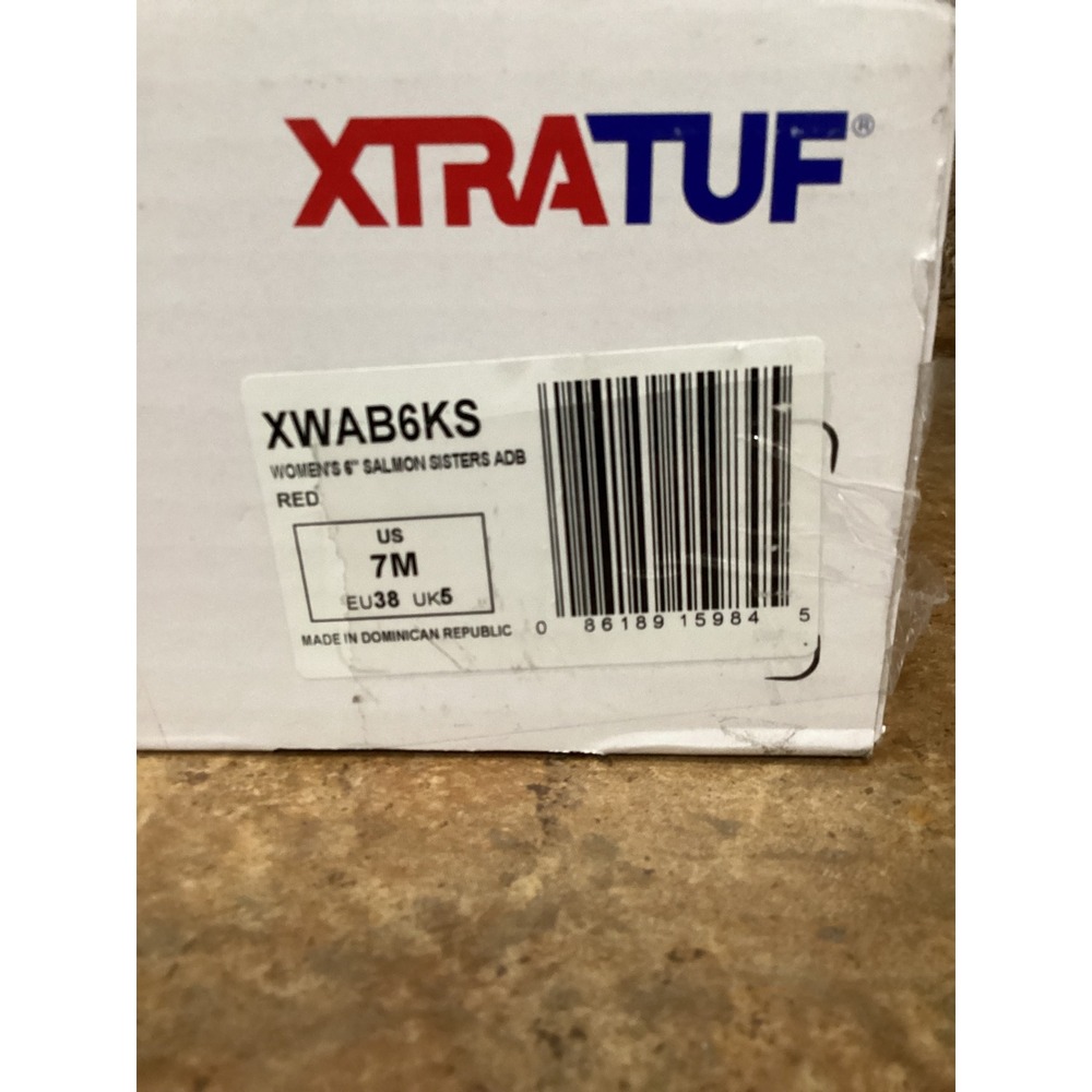 XTRATUF Salmon Sisters Womens 6in Ankle Deck Boots Red Womens Size 7 New - Picture 9 of 9